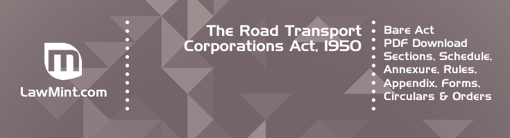 The Road Transport Corporations Act 1950 Bare Act PDF Download 2
