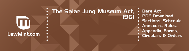 The Salar Jung Museum Act 1961 Bare Act PDF Download 2