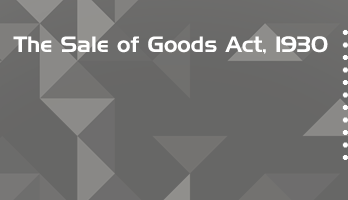 The Sale of Goods Act 1930 Bare Act PDF Download 2