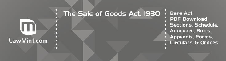 The Sale of Goods Act 1930 Bare Act PDF Download 2