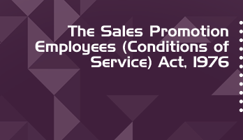 The Sales Promotion Employees Conditions of Service Act 1976 Bare Act PDF Download 2