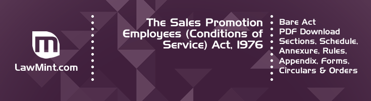 The Sales Promotion Employees Conditions of Service Act 1976 Bare Act PDF Download 2