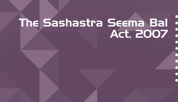 The Sashastra Seema Bal Act 2007 Bare Act PDF Download 2