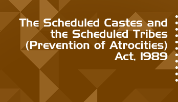 The Scheduled Castes and the Scheduled Tribes Prevention of Atrocities Act 1989 Bare Act PDF Download 2