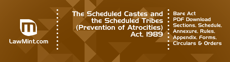 The Scheduled Castes and the Scheduled Tribes Prevention of Atrocities Act 1989 Bare Act PDF Download 2