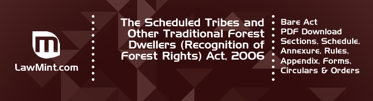 The Scheduled Tribes and Other Traditional Forest Dwellers Recognition of Forest Rights Act 2006 Bare Act PDF Download 2