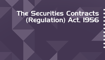 The Securities Contracts Regulation Act 1956 Bare Act PDF Download 2