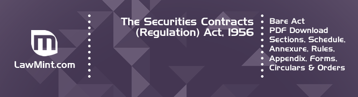 The Securities Contracts Regulation Act 1956 Bare Act PDF Download 2