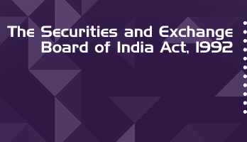 The Securities and Exchange Board of India Act 1992 Bare Act PDF Download 2