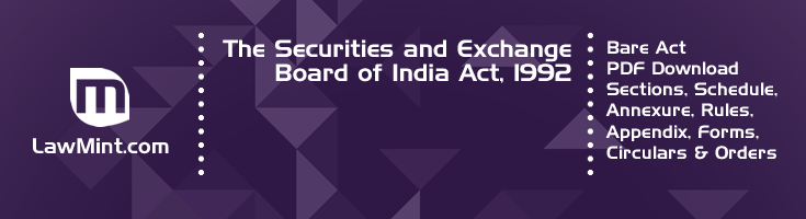 The Securities and Exchange Board of India Act 1992 Bare Act PDF Download 2