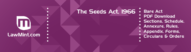 The Seeds Act 1966 Bare Act PDF Download 2