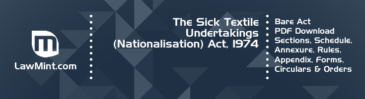 The Sick Textile Undertakings Nationalisation Act 1974 Bare Act PDF Download 2