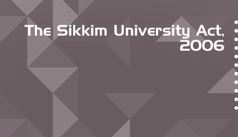 The Sikkim University Act 2006 Bare Act PDF Download 2