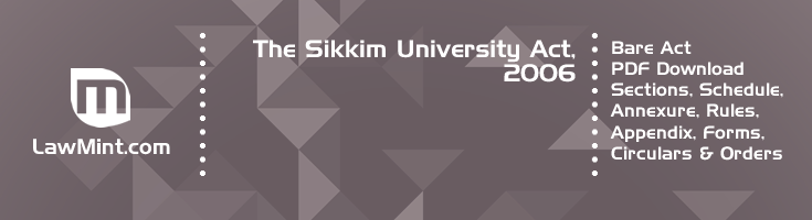 The Sikkim University Act 2006 Bare Act PDF Download 2