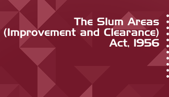 The Slum Areas Improvement and Clearance Act 1956 Bare Act PDF Download 2