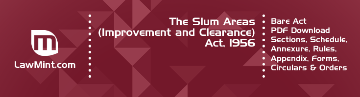 The Slum Areas Improvement and Clearance Act 1956 Bare Act PDF Download 2