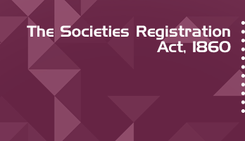 The Societies Registration Act 1860 Bare Act PDF Download 2