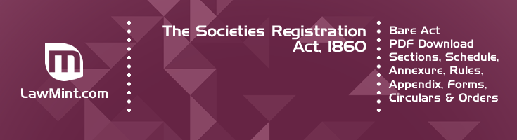 The Societies Registration Act 1860 Bare Act PDF Download 2