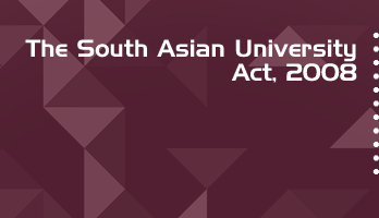 The South Asian University Act 2008 Bare Act PDF Download 2