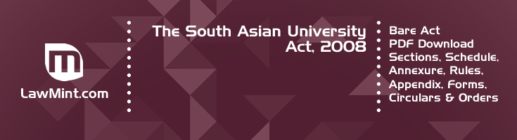 The South Asian University Act 2008 Bare Act PDF Download 2