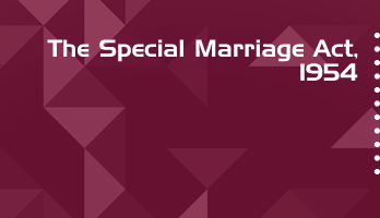 The Special Marriage Act 1954 Bare Act PDF Download 2