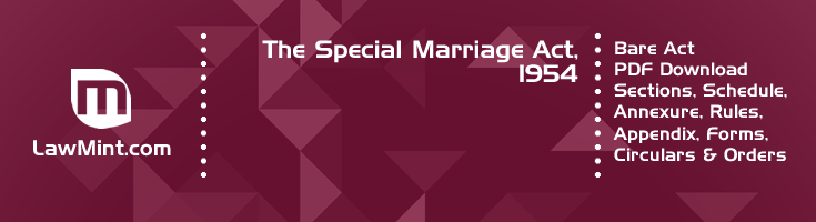 The Special Marriage Act 1954 Bare Act PDF Download 2