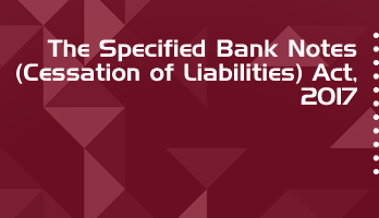 The Specified Bank Notes Cessation of Liabilities Act 2017 Bare Act PDF Download 2