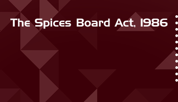 The Spices Board Act 1986 Bare Act PDF Download 2