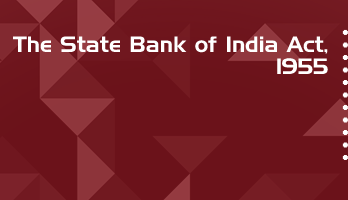 The State Bank of India Act 1955 Bare Act PDF Download 2