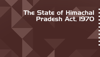 The State of Himachal Pradesh Act 1970 Bare Act PDF Download 2