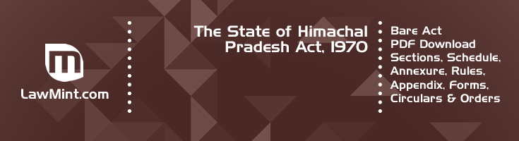 The State of Himachal Pradesh Act 1970 Bare Act PDF Download 2