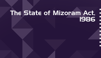 The State of Mizoram Act 1986 Bare Act PDF Download 2