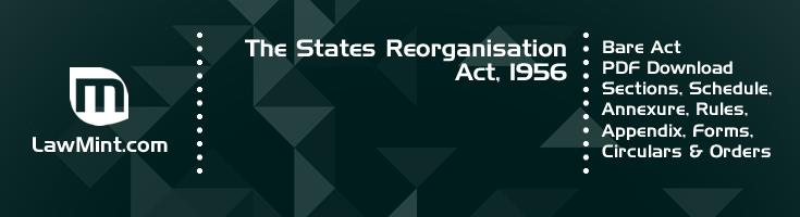 The States Reorganisation Act 1956 Bare Act PDF Download 2