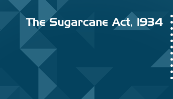 The Sugarcane Act 1934 Bare Act PDF Download 2