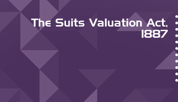 The Suits Valuation Act 1887 Bare Act PDF Download 2