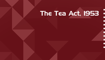 The Tea Act 1953 Bare Act PDF Download 2