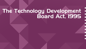 The Technology Development Board Act 1995 Bare Act PDF Download 2