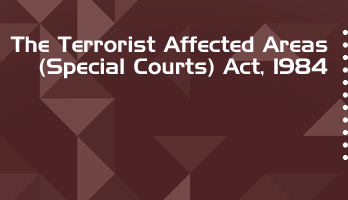 The Terrorist Affected Areas Special Courts Act 1984 Bare Act PDF Download 2