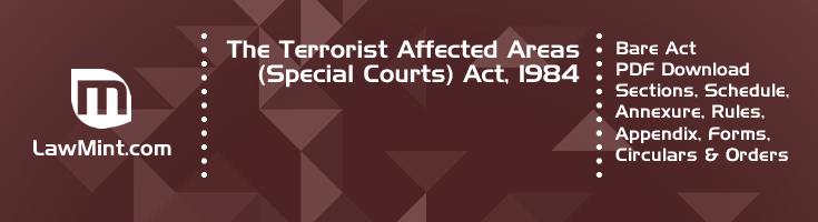 The Terrorist Affected Areas Special Courts Act 1984 Bare Act PDF Download 2