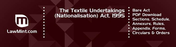 The Textile Undertakings Nationalisation Act 1995 Bare Act PDF Download 2