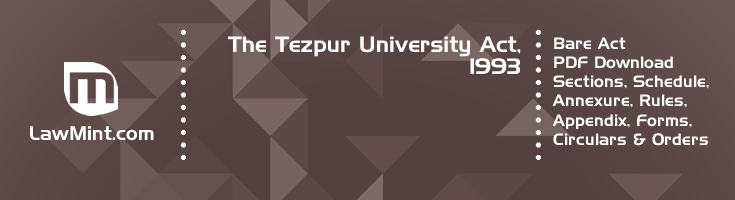 The Tezpur University Act 1993 Bare Act PDF Download 2