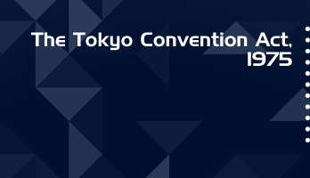 The Tokyo Convention Act 1975 Bare Act PDF Download 2