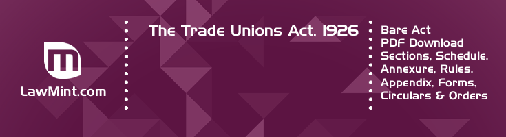 The Trade Unions Act 1926 Bare Act PDF Download 2