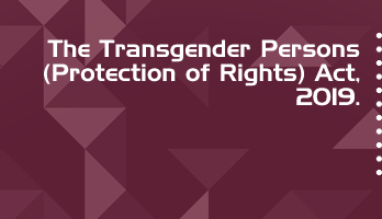 The Transgender Persons Protection of Rights Act 2019 Bare Act PDF Download 2