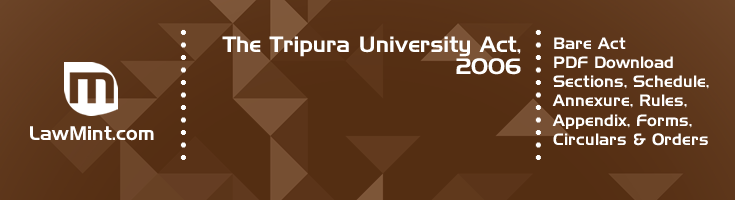 The Tripura University Act 2006 Bare Act PDF Download 2