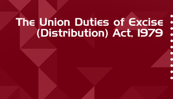 The Union Duties of Excise Distribution Act 1979 Bare Act PDF Download 2