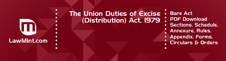 The Union Duties of Excise Distribution Act 1979 Bare Act PDF Download 2