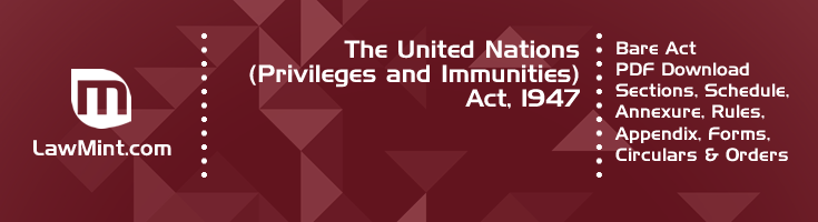 The United Nations Privileges and Immunities Act 1947 Bare Act PDF Download 2