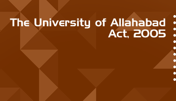 The University of Allahabad Act 2005 Bare Act PDF Download 2