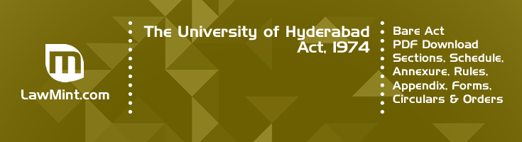 The University of Hyderabad Act 1974 Bare Act PDF Download 2